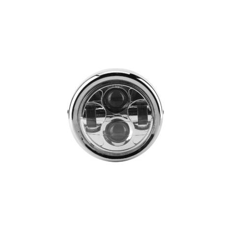 Phare de moto universel Vintage aluminium rétro LED phares ronds phare