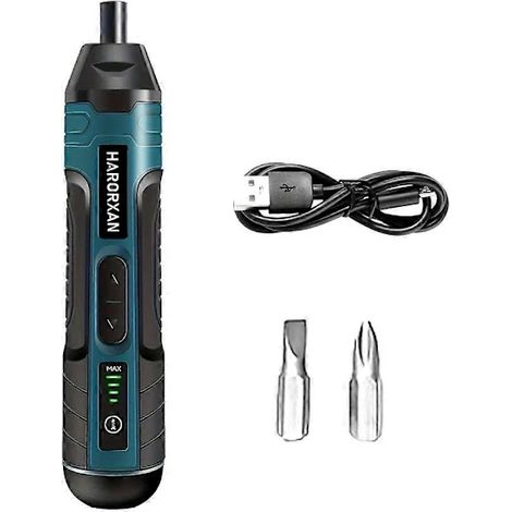 Kit de tournevis électrique sans fil 3,6 V 1300 mAh avec mini-perceuse et poignée ergonomique pour le bricolage, les réparations domestiques et le montage de meubles (1/5)