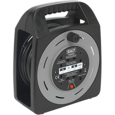 Bcr25cb Enrouleur de câble Boîte Type 25 Mtr 4 x 230 V 1,25 mm² Thermique Trip
