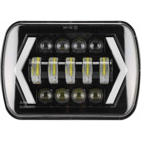 210-W-LED-Scheinwerfer (6000 K, 21000 lm, H4), wasserdicht (IP67), passend für Jeep Cherokee XJ (12–24 V).
