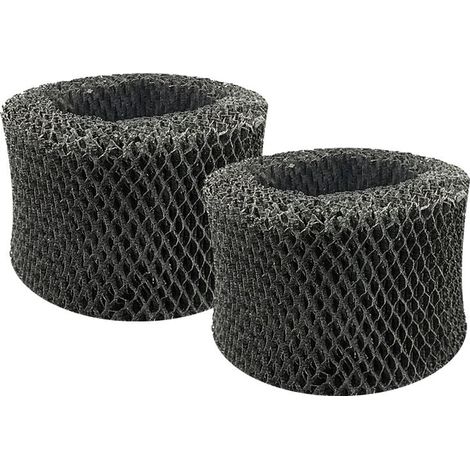 2er-Pack Luftbefeuchterfilter FY2401 FY2401/10, kompatibel mit Philips HU4801, HU4802, HU4803, HU4811, HU4813, Ersatzfilter, Schwarz. (1/4)