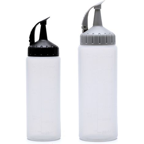 Flacon Souple - 177 ml et 325 ml - Pour Liquides Condiments et Sauces - Translucide - Lot de 2 (1/5)
