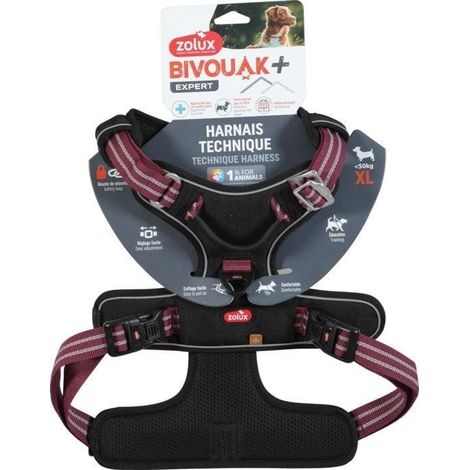 Zolux Bivouak XL imbracatura rossa per cani 30-50 kg
