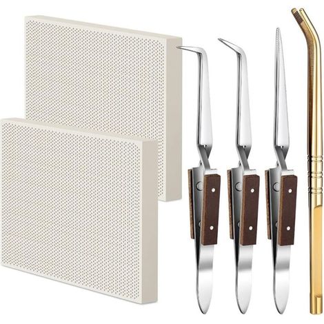 Kit de Soudure de 6 Pièces, Planches à Souder, Plaque à Souder pour Bijoutiers, Fournitures D'Outils de Moulage par, Pincettes Faciles à Installer (1/5)