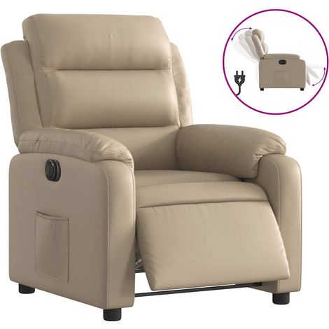 Maison Exclusive - Relaxsessel Elektrisch Cappuccino-Braun Kunstl