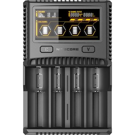 NITECORE Ladegerät SC4, 4-Schacht, für Li-Ion, Ni-MH, Ni-Cd, Li-FEPO4 (1/5)