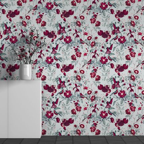 Papier peint panoramique - Motif Fleurs - 130 cm x 81 cm (1/3)