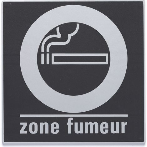 Plaque de porte Zone fumeur - Europe design 200x200mm - 4280189