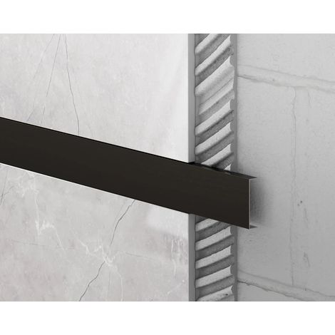 Ilcom U-Profil aus rostfreiem Stahl geschliffen 40mm x 2440mm x 9mm - Schwarz matt (1/3)