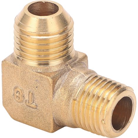 90°-Winkelstück aus Messing für Luftkompressoren, 13 x 14 mm Gewindeanschluss, Verbindungsadapter