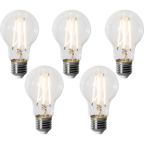 LUEDD Set di 5 lampadine LED E27 dimmerabili A60 6W 700 lm 2200K (1/4)