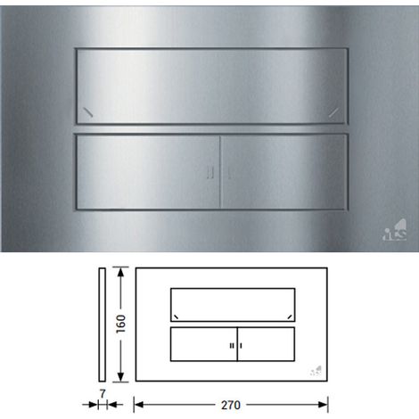 Placca Di Comando Idea Blu TODINI - Azionamento Meccanico - Per Cassette Linea IDEA BLU Abs Alta Resistenza - Cromo Satinato (1/2)