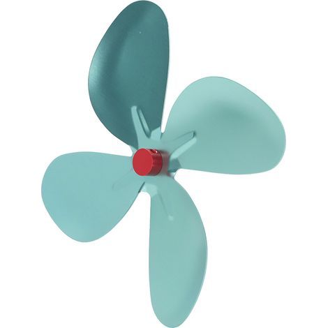 Lame de ventilateur en alliage d'aluminium, Dissipation thermique avec vis à clé pour cheminée, accessoires de poêle à bois (1/5)