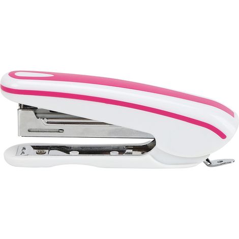 Agrafeuse de bureau blanche et rouge ABS, ressort élastique, fournitures scolaires et de bureau (1/5)