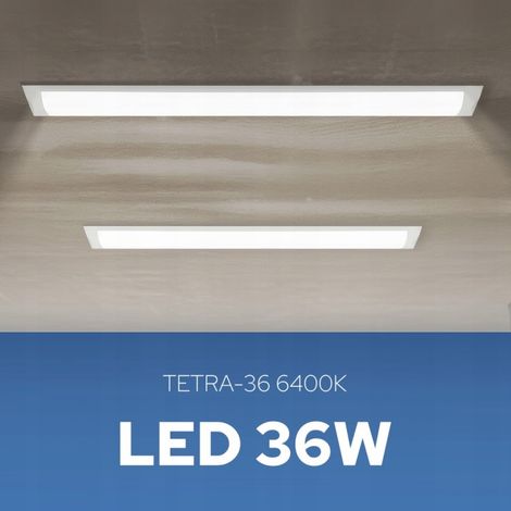 Réglette LED linéaire 120cm 36W 2269lm Blanc froid 6400K Plafonnier Saillie IP20 Blanc TETRA - HOROZ ELECTRIC (1/4)