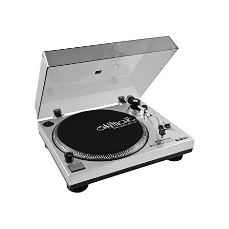 Platine vinyle USB manuelle – Entraînement par courroie – Moteur à courant continu – Sortie RCA et USB – Vitesse 33 1/3 et 45 tr/min – Omnitronic (1/5)