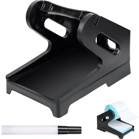Thermodruck-Etikettenhalter (1 Stück) für Rollen- und Zickzack-Etiketten, 2-in-1 Thermodruck-Etikettenhalter, Etikettenhalter mit Reinigungspad für Büro- und Heimdrucker (1/4)