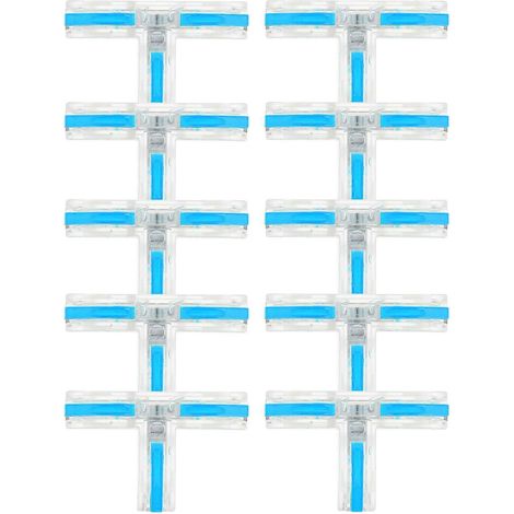 10 connecteurs de câble à épissure rapide de type T, bornes en cuivre-4X2.6CM-Blue (1/3)