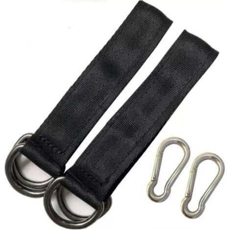 2 Stück Baumschaukelgurte, Aufhängegurte, Schaukelzubehör, Aufhängeset für 25 cm Baumschaukel, robuste Aufhängegurte mit 2 Karabinerhaken