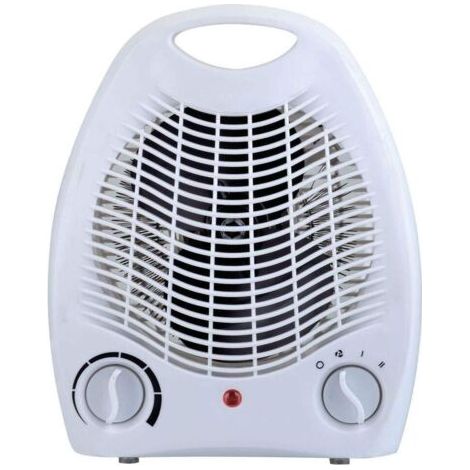 Radiateur soufflant 2000 W – Faible consommation – Silencieux – Pour salle de bain – Design compact et léger