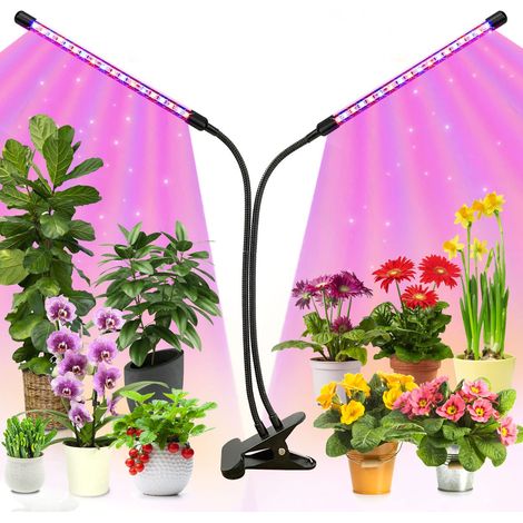Lampe horticole, éclairage pour plantes d'intérieur, lampe LED à spectre complet, minuterie 3/9/12 h, 10 niveaux d'intensité, 3 modes d'éclairage-AquaForge (1/5)