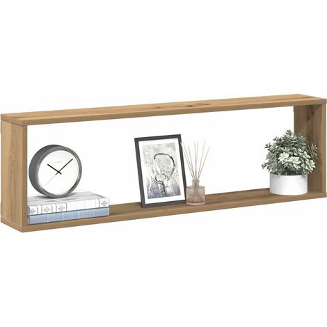 Würfel-Wandregale 2 Stk. Artisan-Eiche 100x15x30 Holzwerkstoff