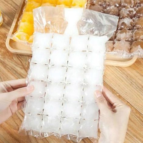 Sachets à glaçons, 24 glaçons x 10 sachets, sachets à glaçons jetables transparents et auto-scellants, moules à glaçons, sachets à glaçons (1/5)