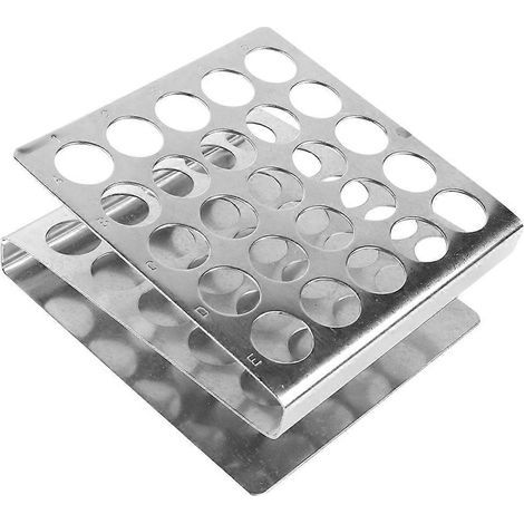 Reagenzglasständer aus Edelstahl, Reagenzglashalter aus Metall, Z-förmiger Laborständer – 11,00 x 10,00 x 4,50 cm (1/4)