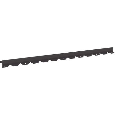 Lawn Edging 10 pcs 102 x 4 x 4 cm Steel Black vidaXL (1/5)