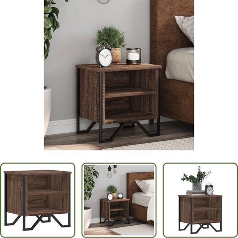 vidaXL Eiche Optik - Nachttisch Braun Eichen-Optik 40x30x40 cm Holzwerkstoff (1/5)