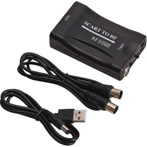 Convertisseur Vidéo SCART vers RF Adaptateur Sortie 67,25 MHz 61,25 MHz (1/4)