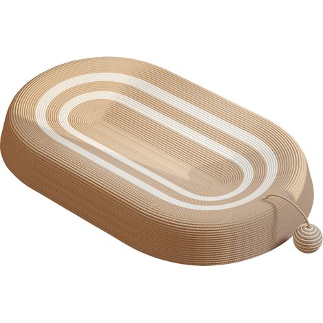 Lit à gratter pour chat ovale 4 saisons universel empêche l'écaillage résistant à l'abrasion bol à gratter pour intérieur sans oreilles Double couleur (1/5)