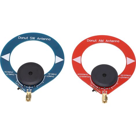 Lot de 2 antennes circulaires miniatures portables anti-interférences AM MW SW pour radio ondes courtes (1/5)