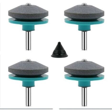 4Pcs Universal Clipper Blade Sharpener Clipper Accessories with 1Pcs Blade Balancing Kit (Green & Blue) (1/4)