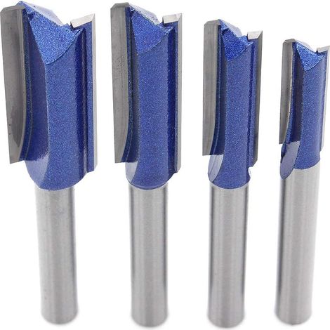 Fraise à bois droite à queue de 6 mm avec arêtes en carbure, outil de fraisage (1/4)