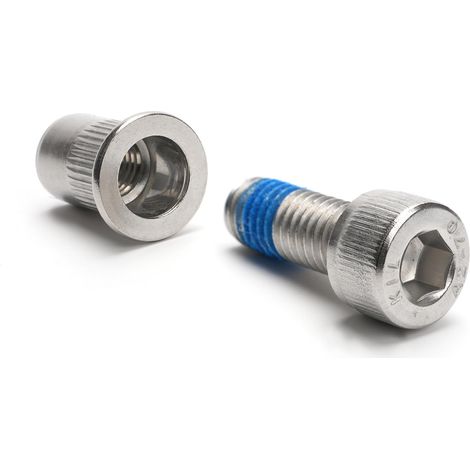 Lot de 4 vis à tête hexagonale et écrou à rivets aveugles en acier inoxydable V2A M8 - 1,25 x 18 mm (1/3)
