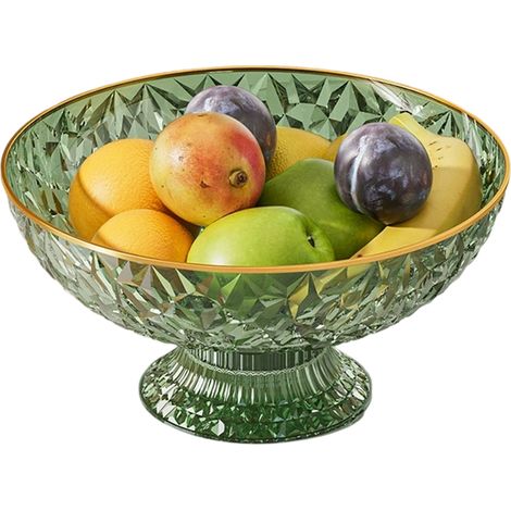Corbeille à fruits, grand bol de cuisine, bol de service, bol décoratif durable sur pied, coupe à fruits décorative sur pied pour la table (1/5)