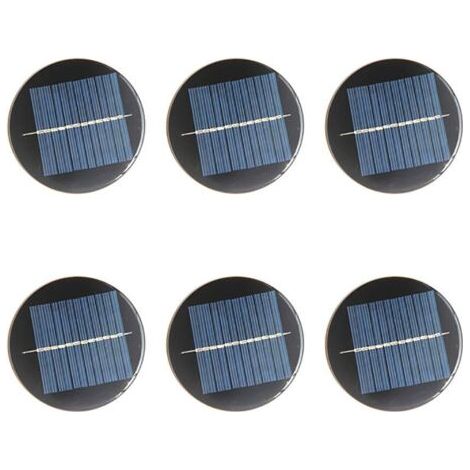 Lot de 6 mini cellules de panneau solaire 6 V 80 mm pour énergie solaire, bricolage, maison, jardin, projets scientifiques – Jouets – Chargeur de batterie