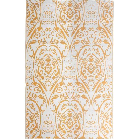 vidaXL Alfombra de exterior ARAKIL naranja y blanca 190x290 cm PP (1/5)