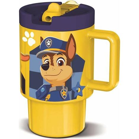 Taza infantil de plástico con tapa de 530 ml de La Patrulla Canina