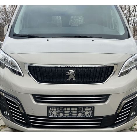 Grille de pare-chocs chromée pour Peugeot Expert – Installation rapide sans perçage – Améliore la visibilité et la sécurité