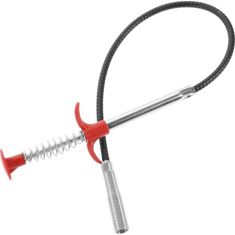 Déboucheur D'évier Flexible 60 Cm, Outil de Débouchage et Pince de Préhension Souple, Nettoyage Canalisation la Cuisine Salle de Bain, Récupérateur Cheveux Polyvalent pour Drain (1/5)