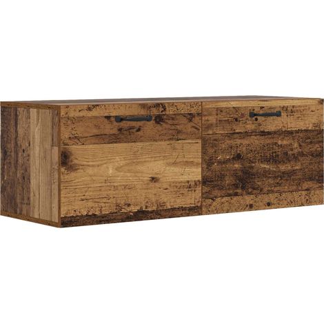 Wandschrank Altholz 100 x 36,5 x 35 cm Holzwerkstoff vidaXL (1/5)