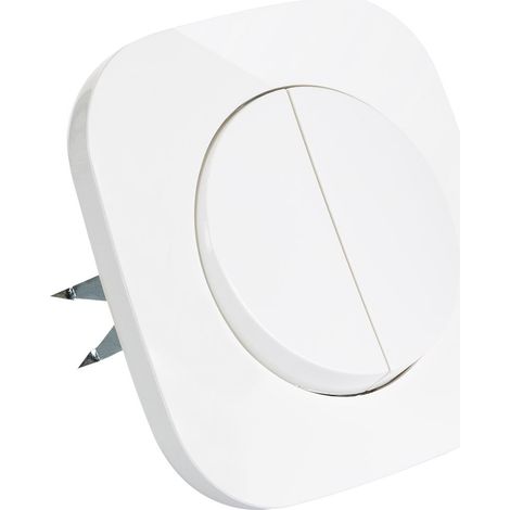 Interruttore Doppio Commutatore Classic Round Bianco (1/4)