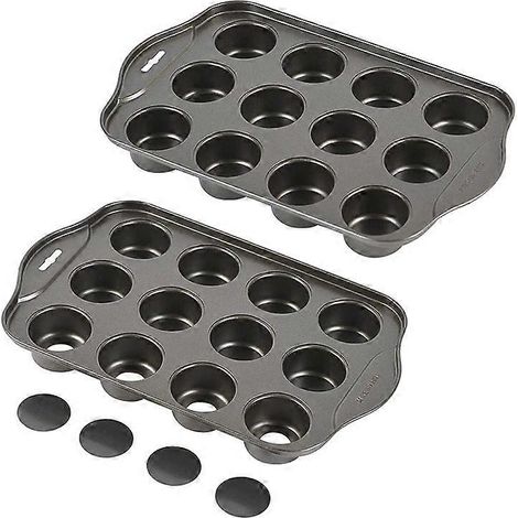 Mini-Muffin- und Käsekuchenform (2er-Set) mit herausnehmbarem Boden (1/5)