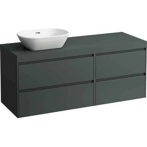 LAUFEN LANI Plan de lavabo gris trafic incl. meuble sous-lavabo,