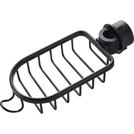 étagère Douche Sans Percage, Noir étagère Salle de Bain, Porte Savon Barre Douche, Support Douche, Serviteur Douche pour Shampooing (1/4)