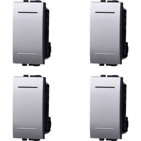 gloca Deviatori 1P 16A Compatibili Living (Grigio, 4 Pezzi) (1/4)