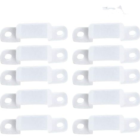 Lichtstreifen-Befestigungshalterclip, 12-mm-Silikon-Halterclip zur Befestigung von wasserdichtem SMD 3528 5050 1210 RGB-LED-Lichtstreifen, 100 Stück (12 mm)