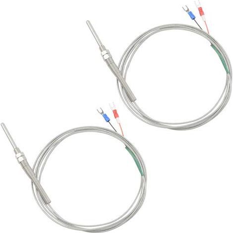 2 Sonde thermocouple,Type K,Acier inoxydable 304,Plage 0-800°C,Fil 2m,Diamètre 5mm,Usage industriel (1/5)